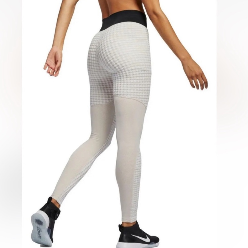 NIKE PRO Hyperwarm Advanced Performance Warming Textured Mid Rise Leggings - Picture 2 of 10